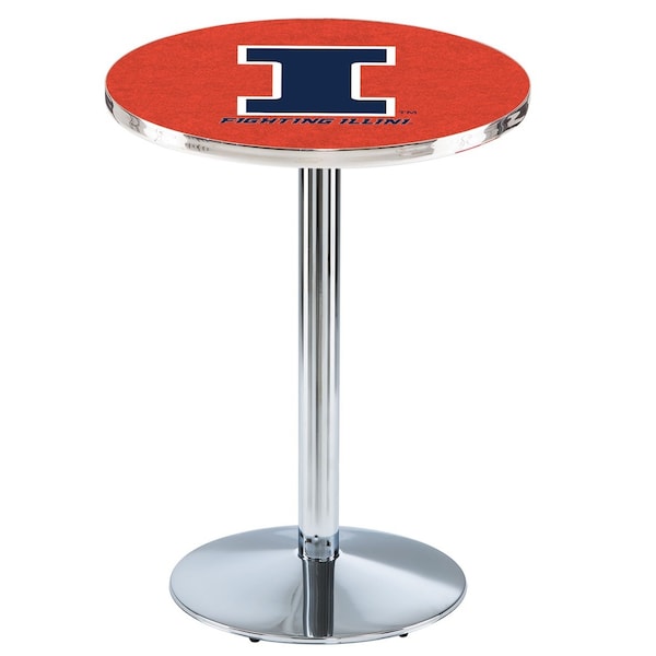 42" Chrome Illinois Pub Table